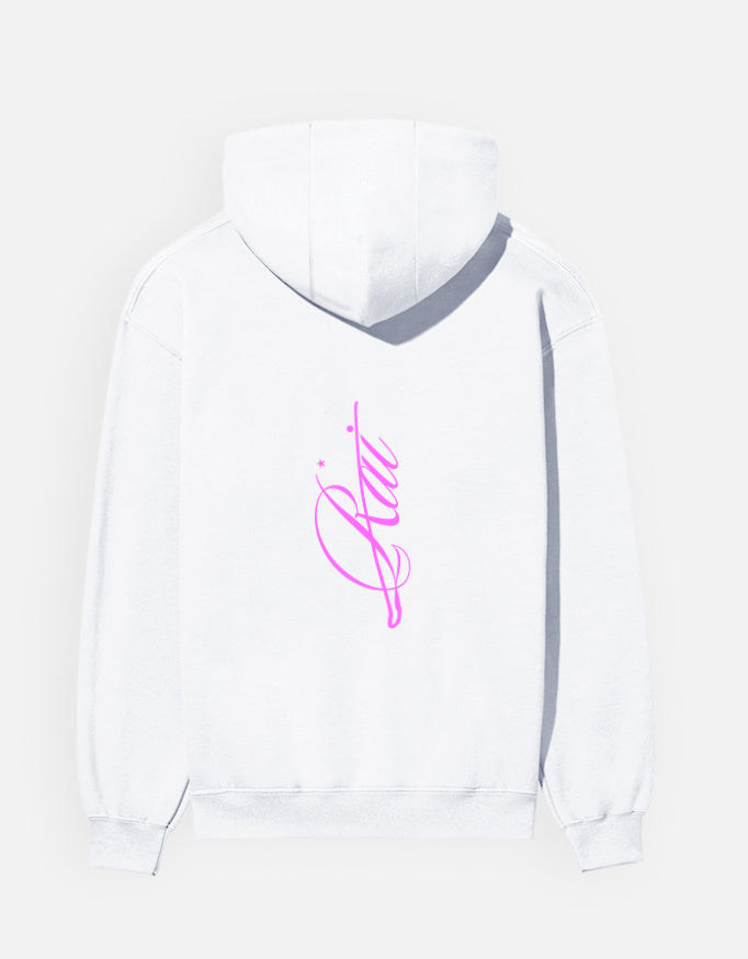Rai 01 Unisex Hoodie - White back