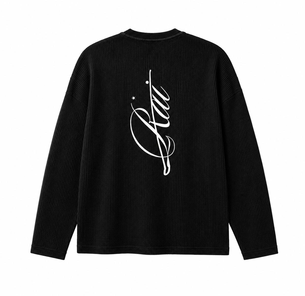 Rai Black Waffel Knit